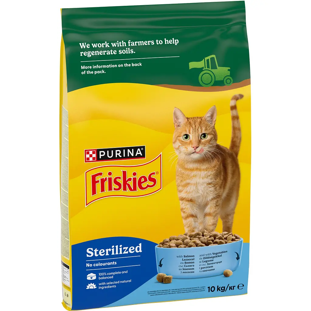 Уцінка. Сухий корм для стерилізованих котів Friskies з лососем, тунцем та овочами 10 кг  - фото 3