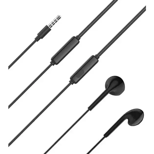 Навушники Celebrat D12 Wirred Earphones With Type-C Connector Black - фото 3