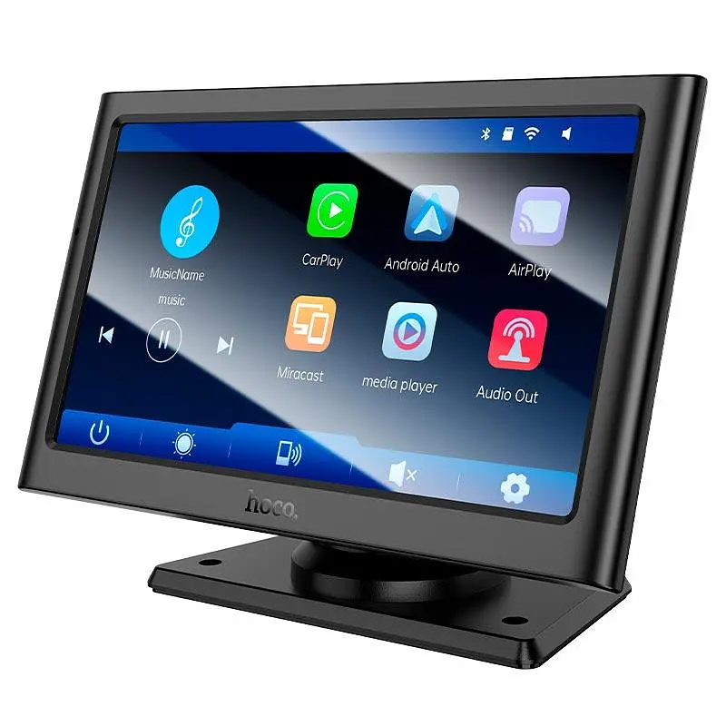 Монітор для авто HOCO Imogen Car wireless portable screen HU2 |7", 1024x600, Car Play, Android Auto|