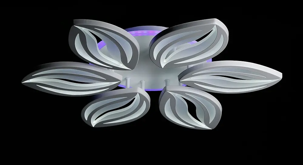 Люстра стельова LED Splendid Ray LK23/6, 160W, білий, сучасний стиль з пультом, регулювання світла - фото 2