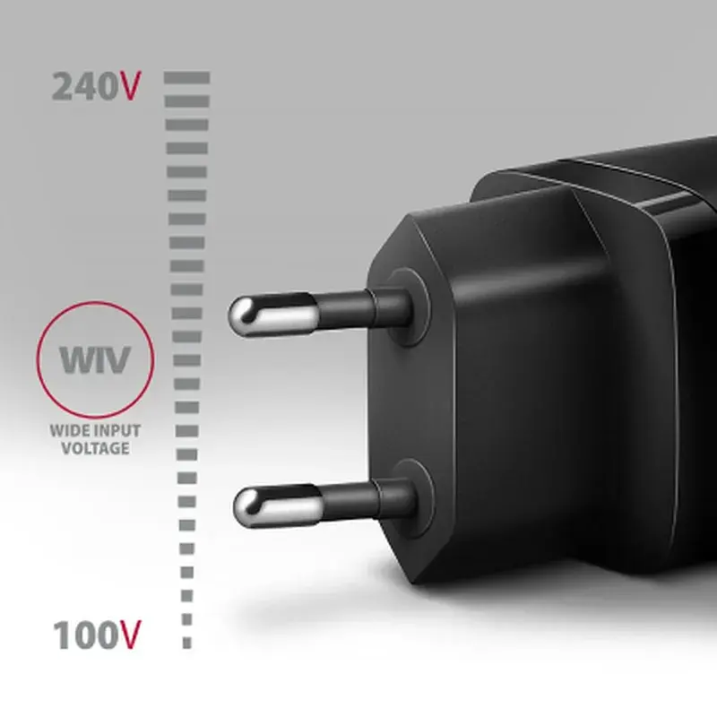 Зарядний пристрій AXAGON 1xUSB QC3.0 + 1xUSB-C PD20W black (ACU-PQ20) - фото 4