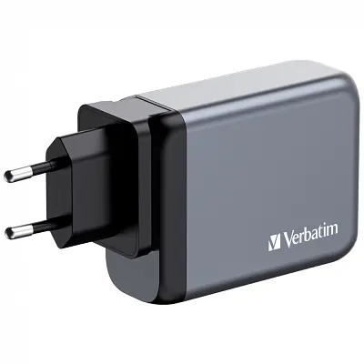 Зарядний пристрій Verbatim GaN 100 W 4 ports (2xUSB-C-100 W,USB-C 65 W /USB-A -3.0) (32202) - фото 2
