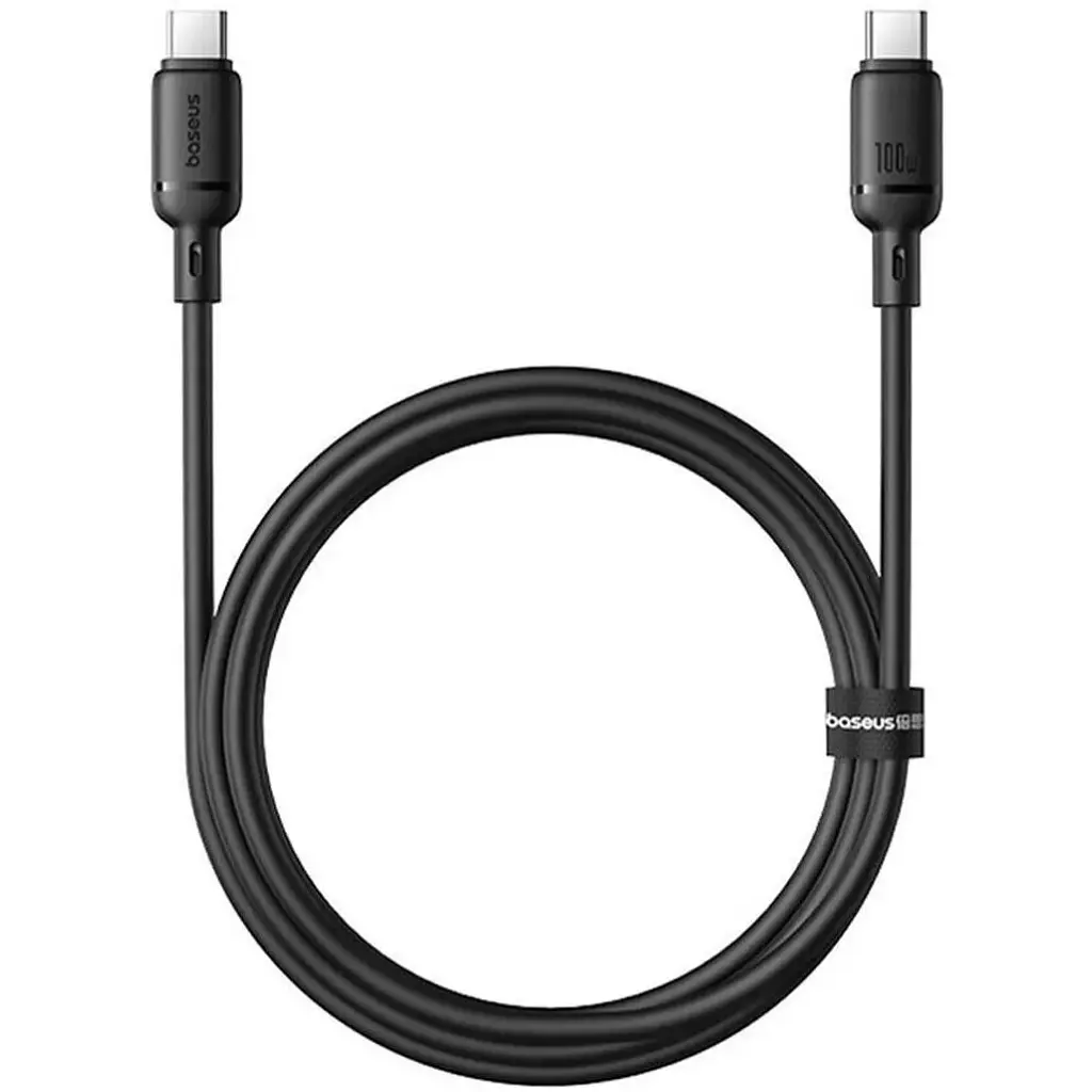 Кабель Baseus Silky Series Type-C to Type-C 100W 1m Black (P10377704113-00) [141244] - фото 2