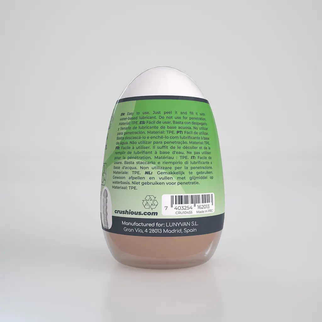 Мастурбатор яйце Crushious Ezy Egg Tne Expert (тілесний) - фото 15