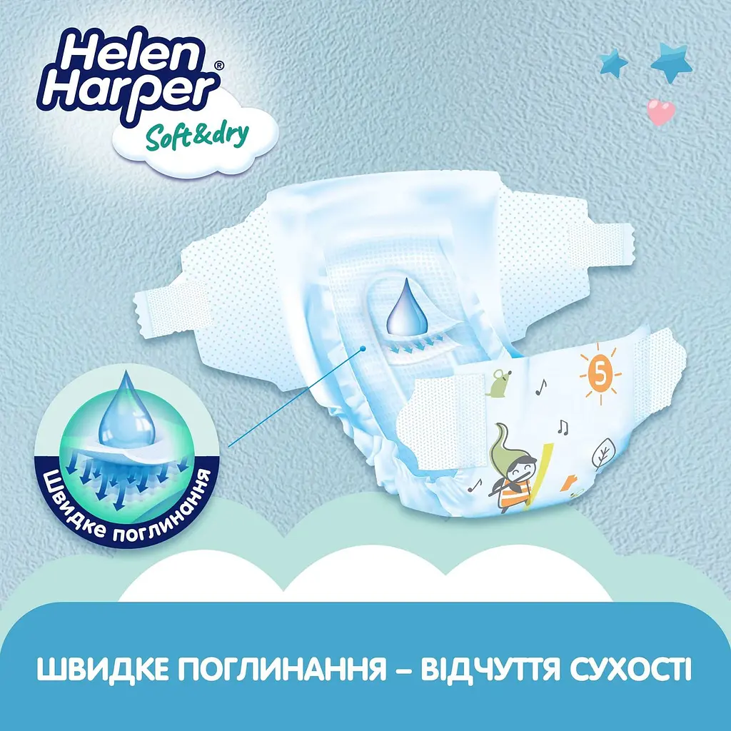 Подгузники Helen Harper Soft & Dry New Junior (5) 11-16 кг 54 шт. - фото 7