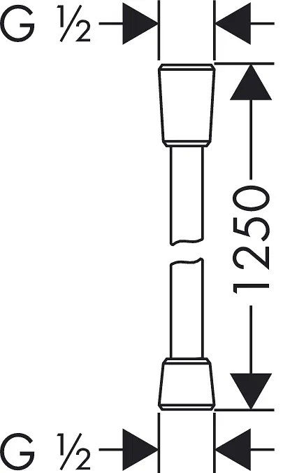 Шланг для душу 125 см Hansgrohe Metaflex 28262000, Хром - фото 2
