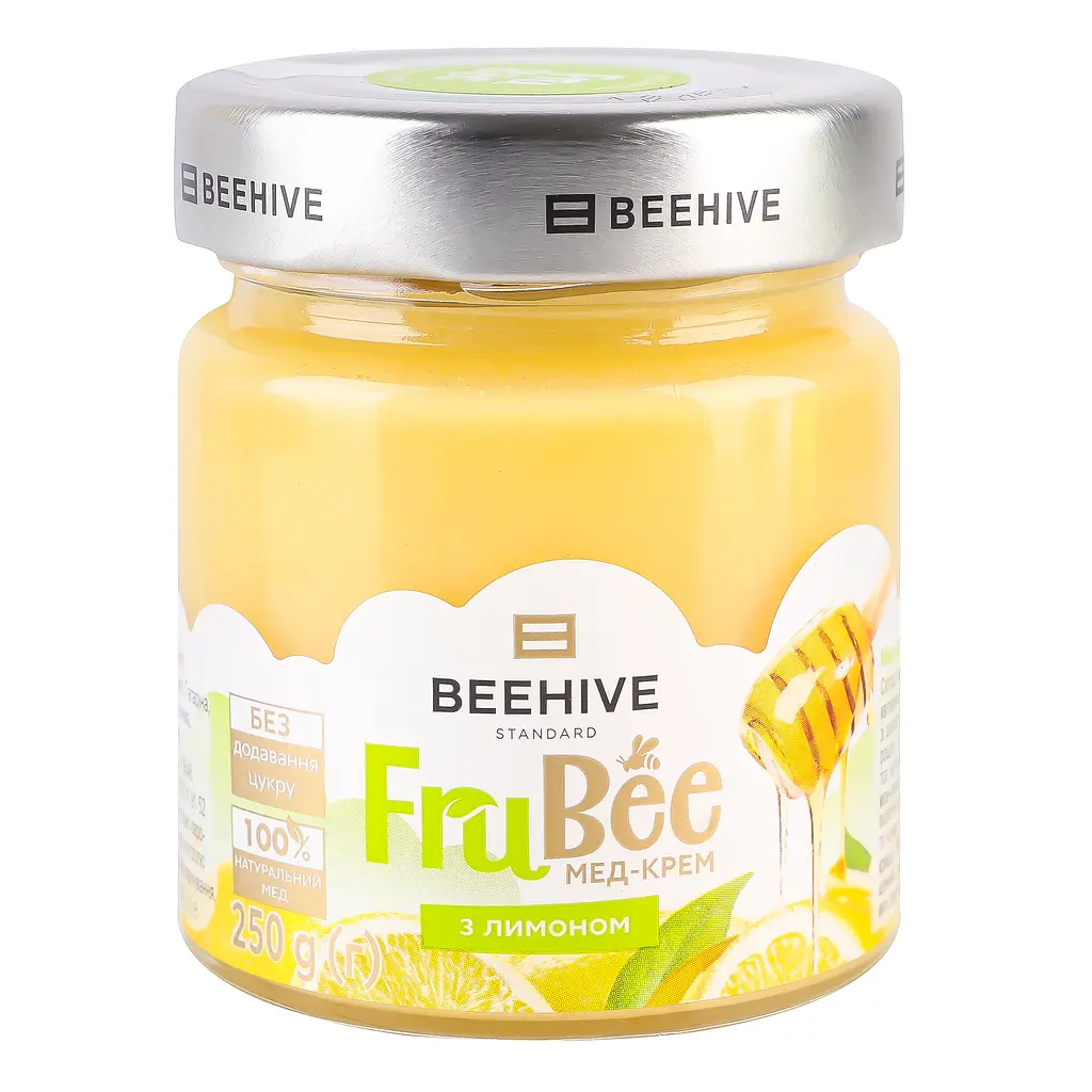 Мед-крем Beehive FruBee, з лимоном, 250 г (823881) - фото 5