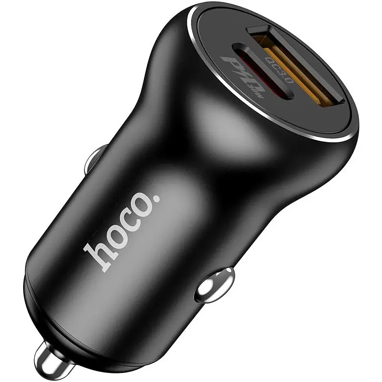 Автомобільний зарядний пристрій Hoco NZ5 Smooth Road PD30W + QC3.0 [110006] - фото 2