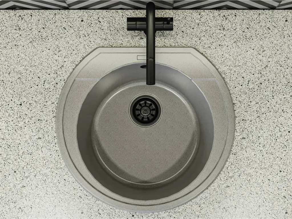 Кухонна мийка Miraggio TULUZA gray (0000046) Граніт, Врізна, Сірий - фото 5