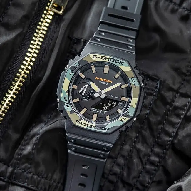 Годинники чоловічі протиударні оригінальні японські Casio G-Shock GA-2100SU-1AER з полімерним ремінцем - фото 3