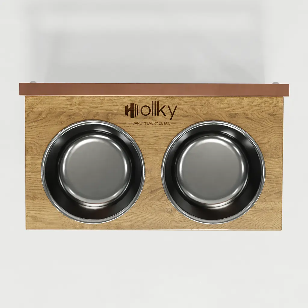 Hollky Flex M — миски на регульованій підставці для середніх собак (2 × 0.85 л) - фото 5