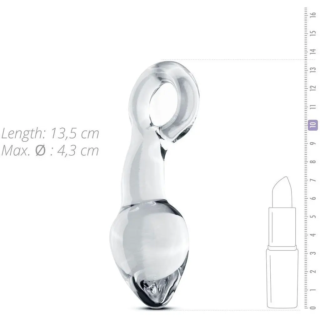 Стеклянный стимулятор простаты Gildo Glass Prostate Plug No. 13 - фото 3