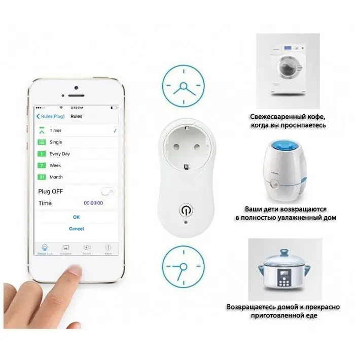 Розумна розетка електрична c Wi-fi керуванням з телефону Socket J2 - фото 9
