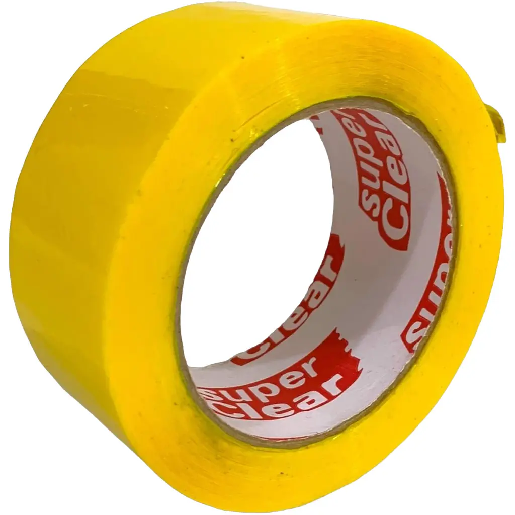 Скотч пакувальний Super Clear жовтий 120 м 45 мкм (6521683180)