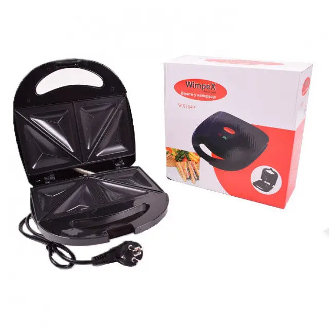 Сендвичница бутербродниця Wimpex WX-1049 750W Black - фото 2