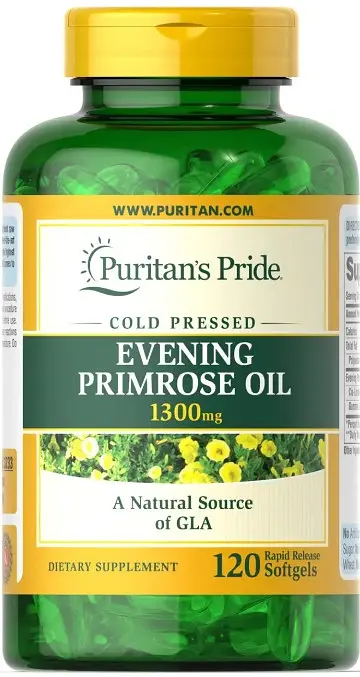 Олія вечірньої примули Puritan's Pride Evening Primrose Oil 1300 мг 120 гел капс