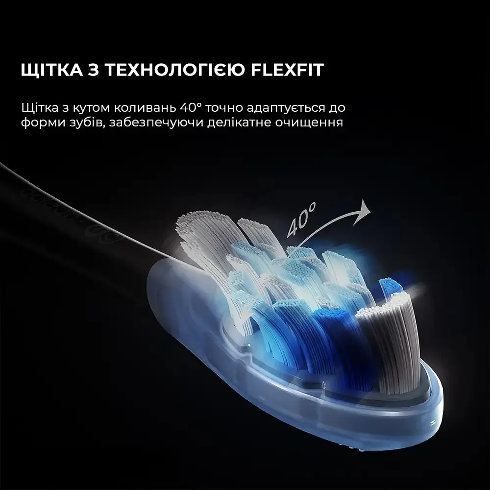 Розумна зубна електрощітка Oclean X Ultra 20 Electric Toothbrush Black (6970810557121) - фото 6