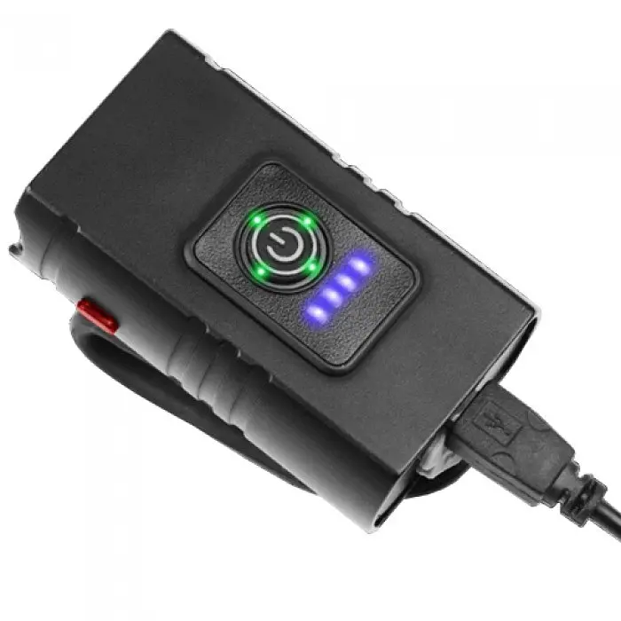 Велосипедний ліхтар алюмінієвий micro USB на акумуляторі BK-02Pro-2XPE ULTRA LIGHT - фото 4