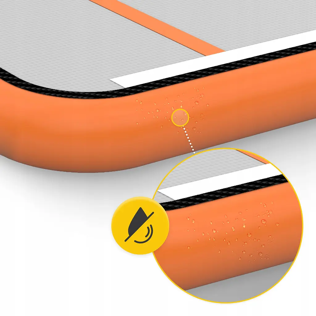 Мат гімнастичний надувний 4FIZJO Air Track Mat 500 x 200 x 20 см White/Orange (P-5907739312051) - фото 4