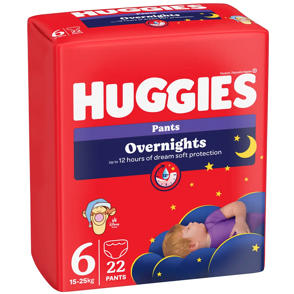 Подгузники-трусики Huggies Overnight 6 (15-25 кг) 88 шт. (4 п. x 22 шт.) - фото 3