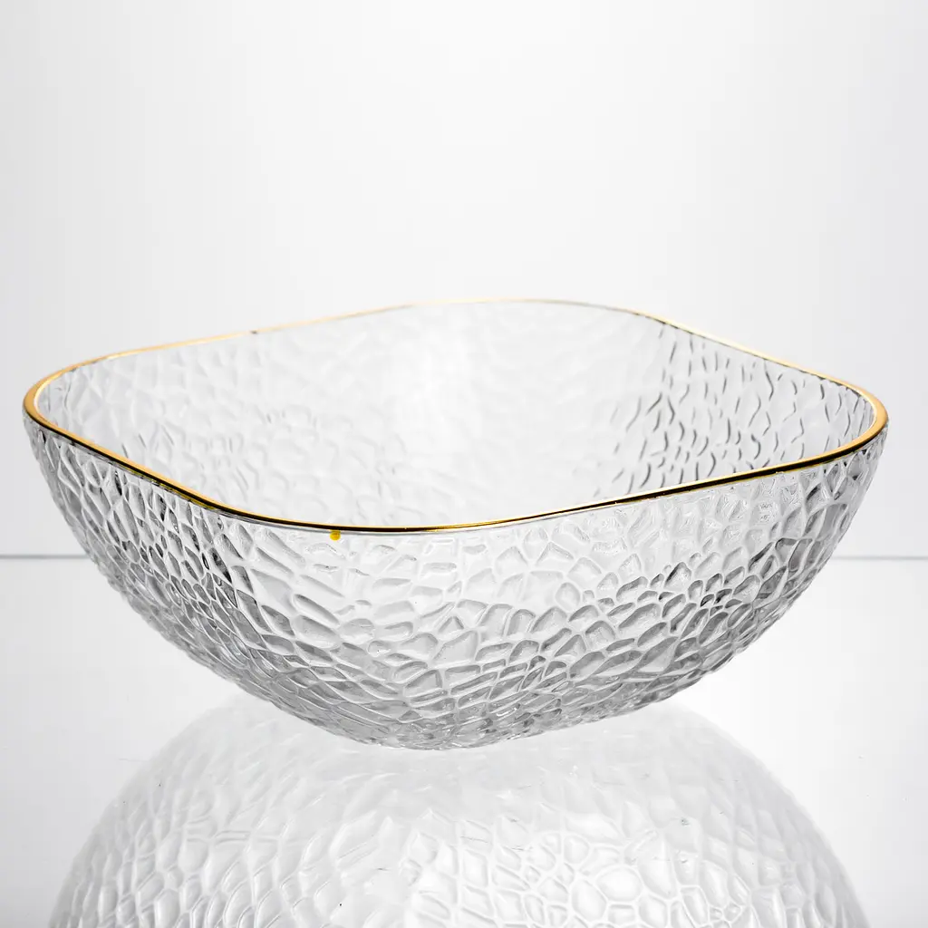 Набір салатниць Golden 7 штук 1.5 л/0.2 л із золотою окантовкою Yiwu HP-34-43 - фото 7