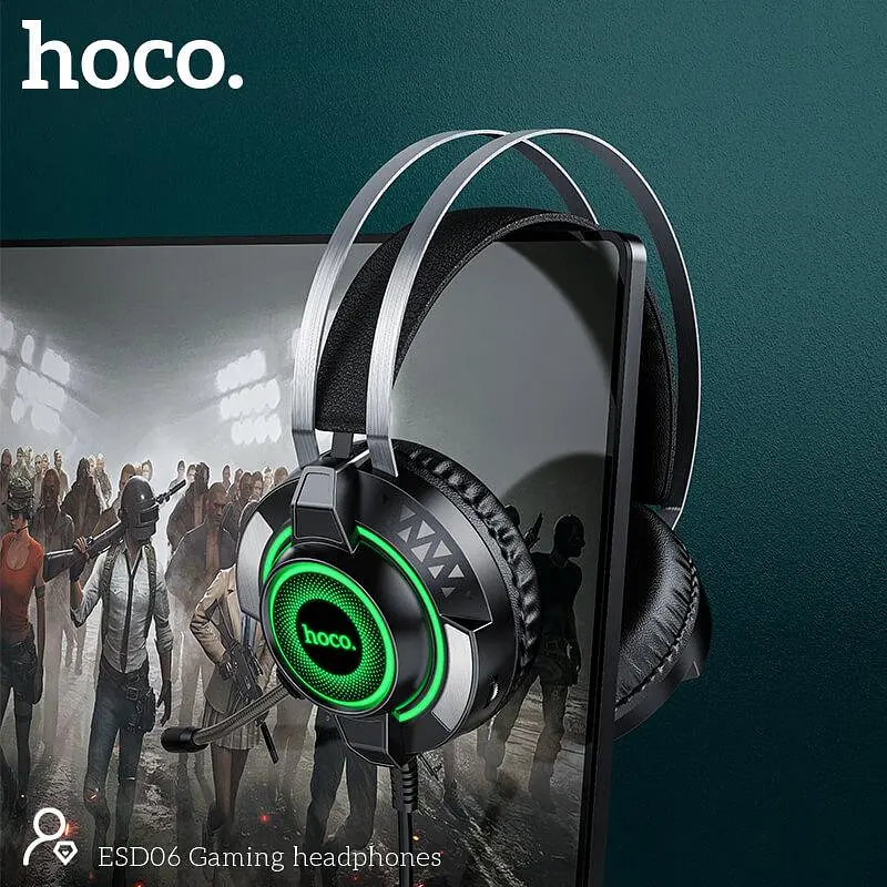 Навушники Hoco ігрові ESD06 Gaming headphones Hi-Res чорні - фото 2