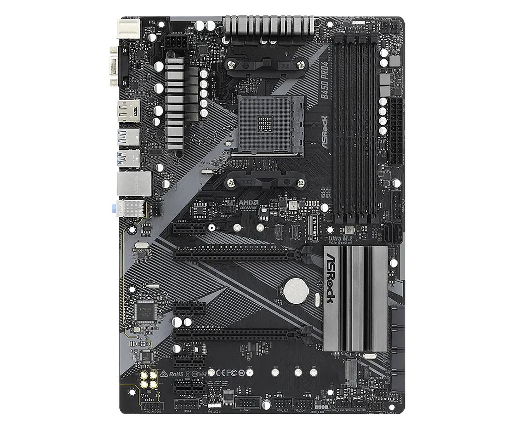 Материнська плата ASRock B450 Pro4 R2.0 Socket AM4 (B450 Pro4 R2.0) - фото 6