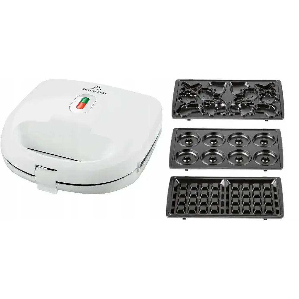 Вафельниця Silver Crest SWEW 750 D2, 750 Вт, 3 змінні пластини для бельгійських вафель, пончиків і печива - фото 4