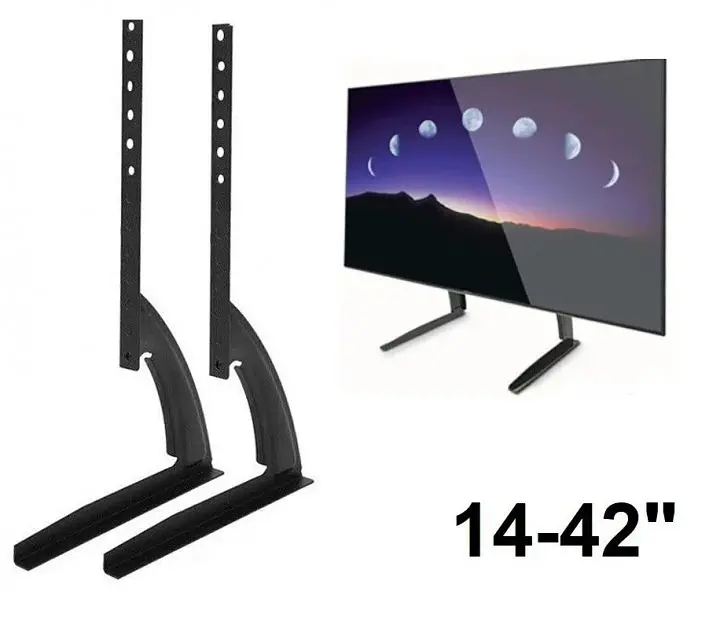 Кронштейн для телевізора на стіл V-Star D701 TV01 14"-42" підставка для телевізора (1008927-Black) - фото 3
