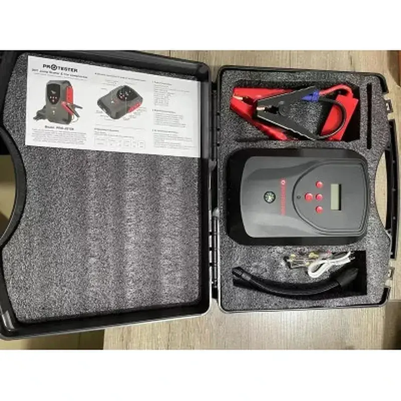 Пуско зарядний пристрій Protester Jump Starter, з компресором 2-в-1, 12V, 2000А (PRO-JS158) - фото 3