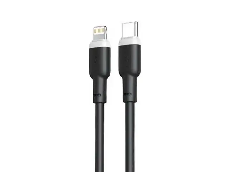Кабель XO NB208A PD Type-C to Lightning Liquid Silicone 20W 1m Black