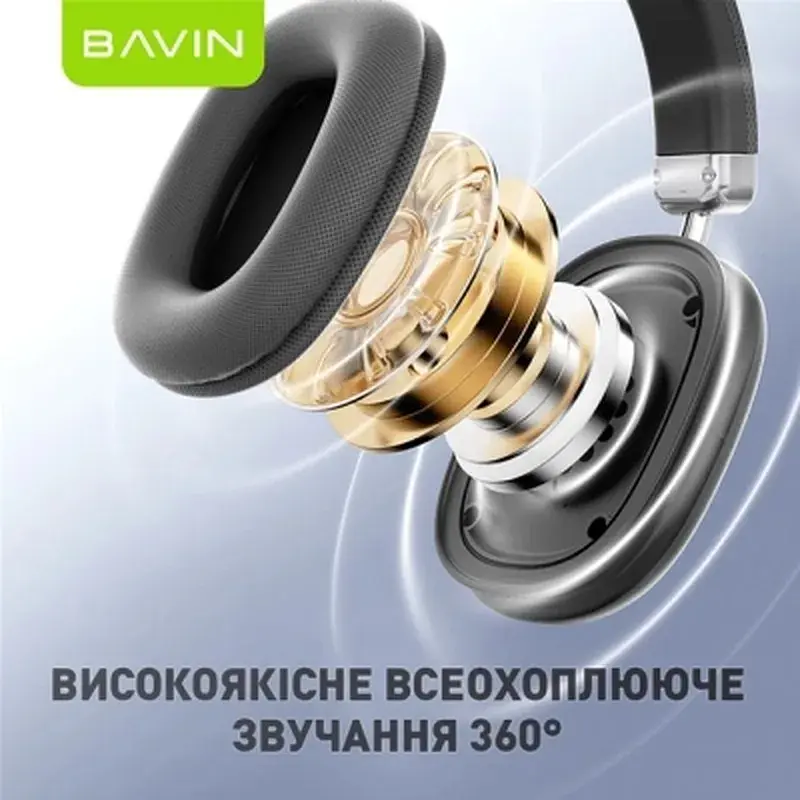 Навушники BAVIN BH-55 Hi-Res Black (HB-BH-55 BK) - фото 3