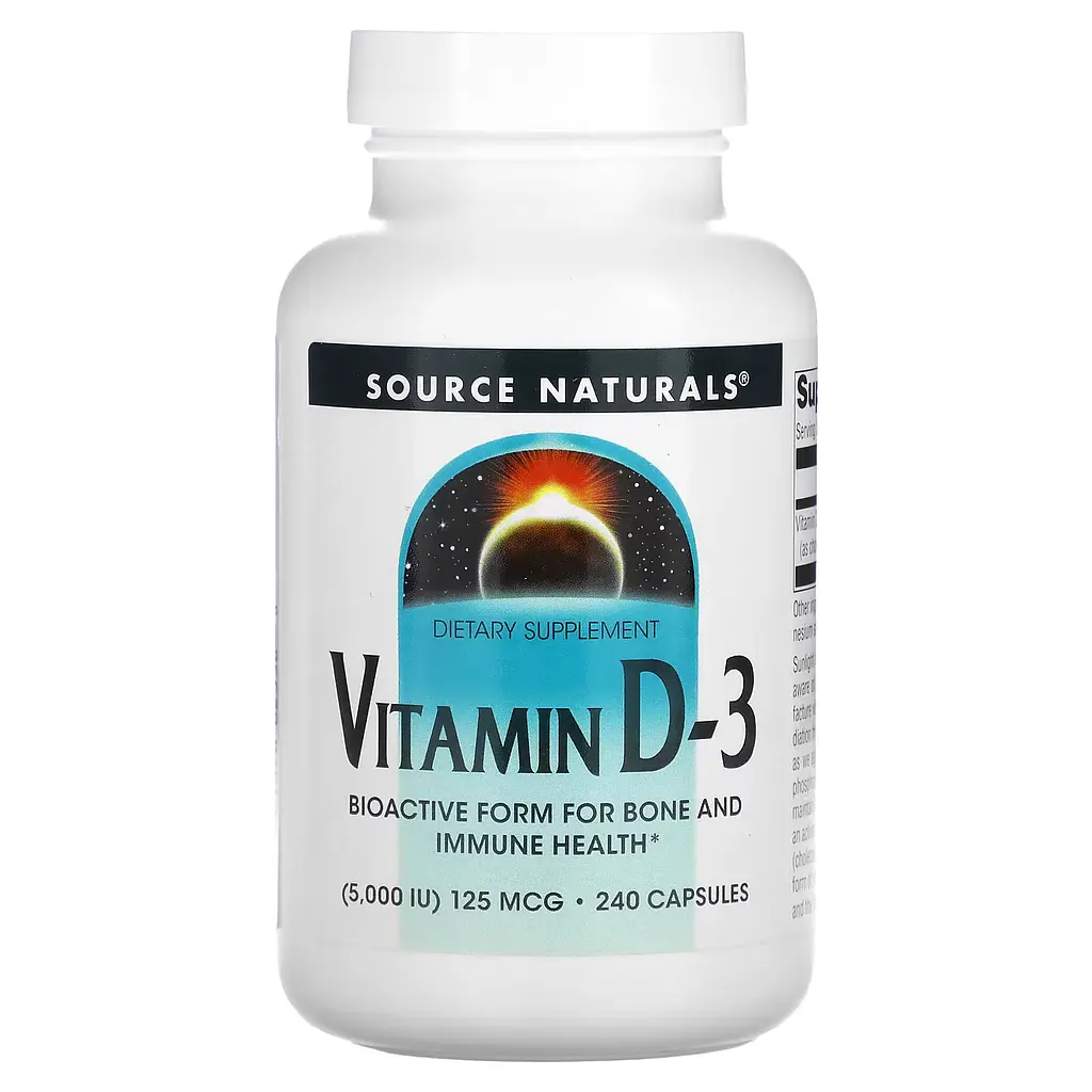 Вітамін Д3 з Vitamin D-3 5000 IU 125мкг - 240 капсул