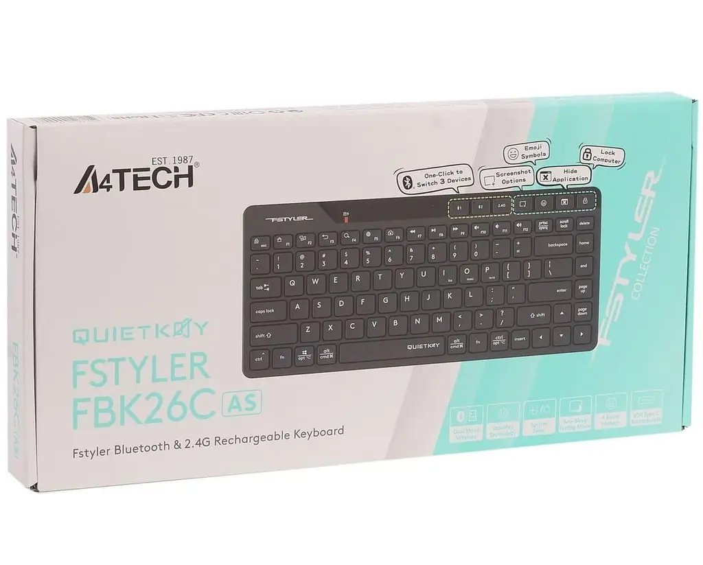 Клавиатура A4Tech Fstyler FBK26C AS Black (FBK26C AS (Black)) - фото 7