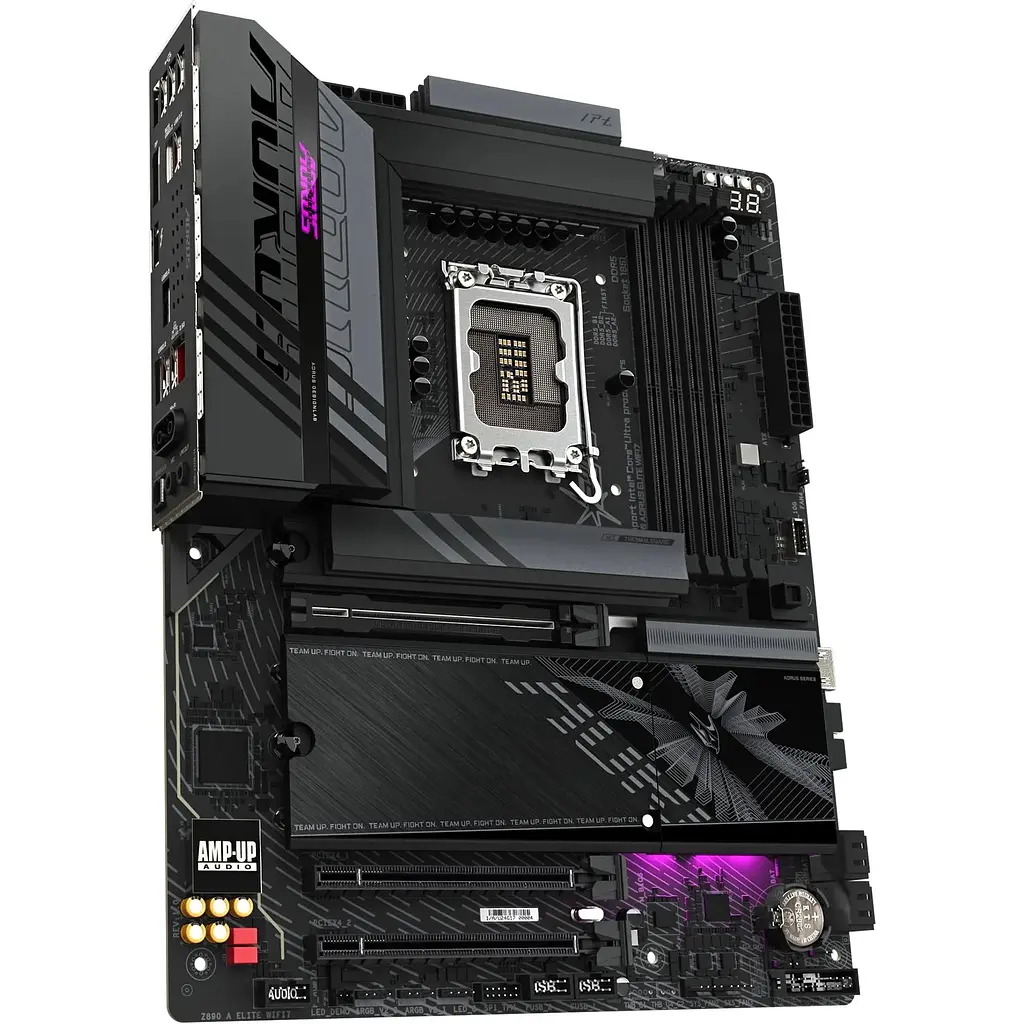 Материнська плата Gigabyte Z890 Aorus Elite WIFI7 s1851 4xDDR5 M.2 USB Type-C DP Wi-Fi BT ATX - фото 2