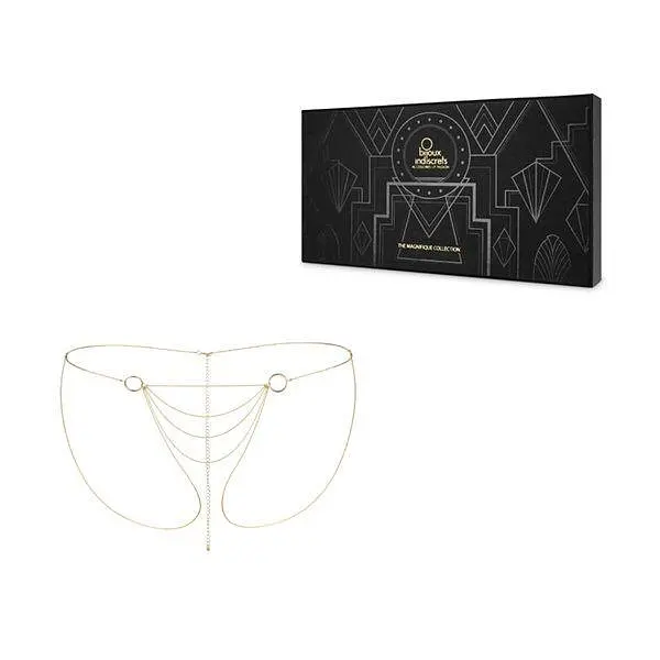 Ланцюжок-трусики Bijoux Indiscrets Magnifique Bikini Chain – Gold, прикраса для тіла - фото 4