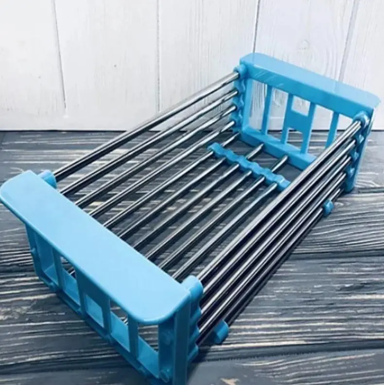 Кухонна полиця Kitchen Drain Shelf Rack багатофункціональна, складана від 33 см до 48 см - фото 9