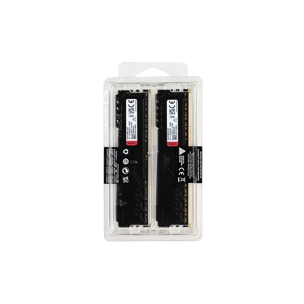 Модуль пам'яті для комп'ютера DDR4 16GB (2x8GB) 3200 MHz Black Kingston Fury (ex.HyperX) (KF432C16BBK2/16WP) - фото 7