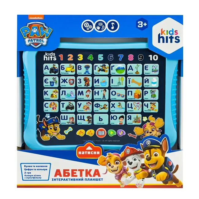 Навчальний планшет для дітей Kids Hits розвивальний інтерактивний планшет для дошкільнят, вивчення букв, алфавіту та цифр, музичний - фото 5