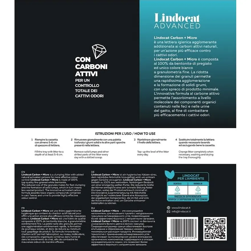 Наповнювач бентонітовий Lindocat Active Plus Carbon 6 л (1PACLC.BX06LCWAP) - фото 2