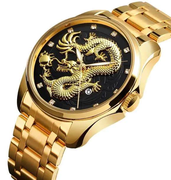 Часы наручные Skmei 9193 Gold Black, 9193GDBK (18395) - фото 2