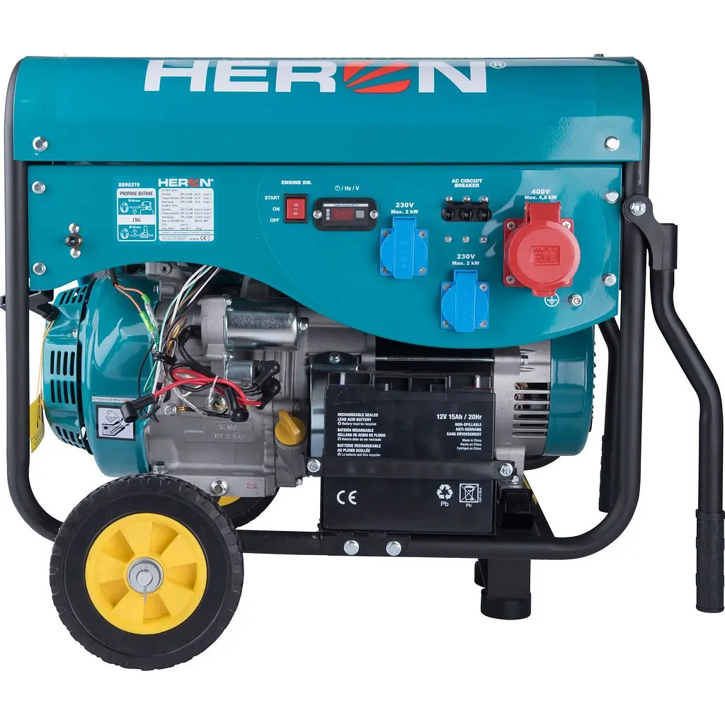 Генератор газово-бензиновий Heron LPG/NG 13HP 5.5kW (8896319) [157540] - фото 3