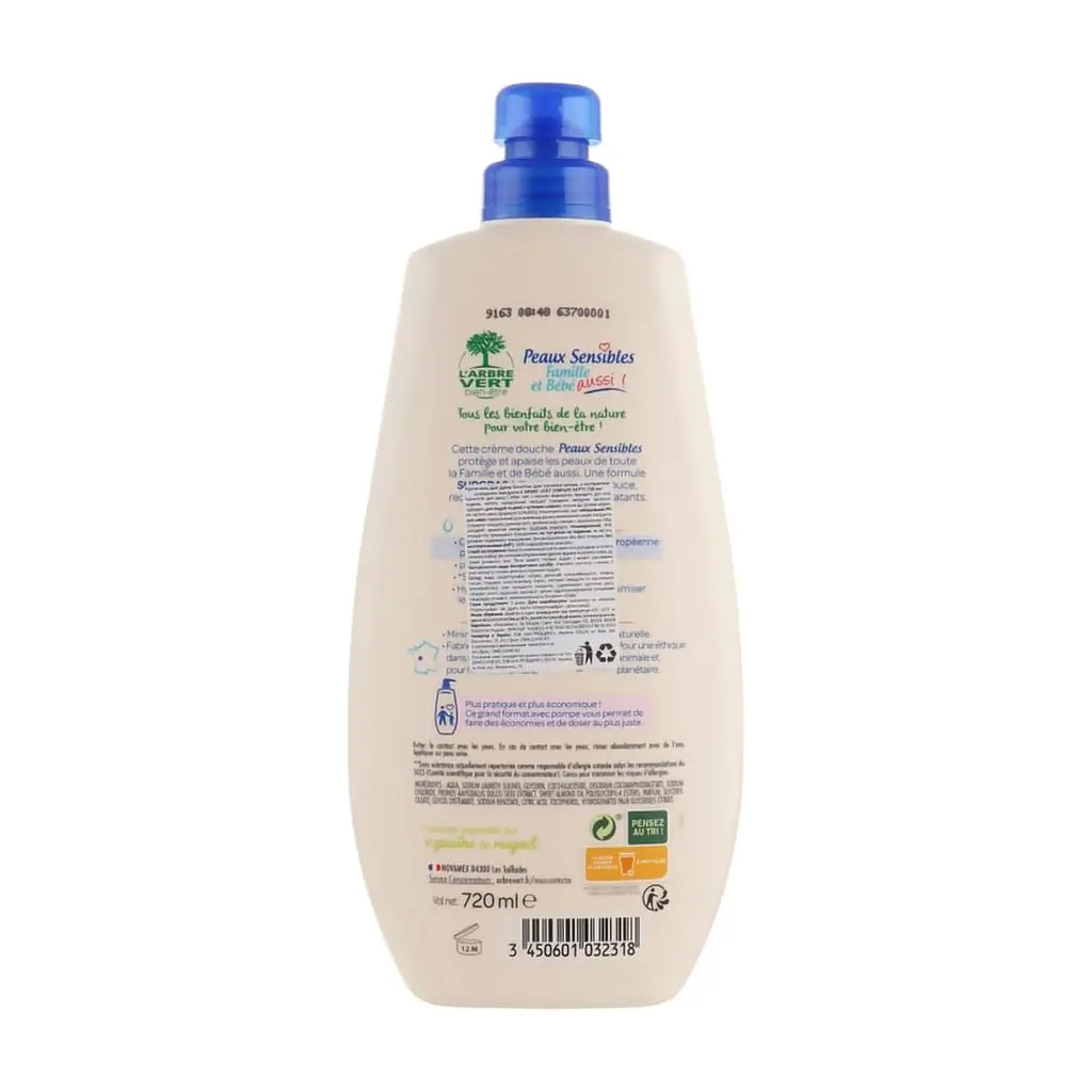 Гель для душу L'Arbre Vert Family & Baby Sensitive Shower Gel 720 мл (3450601100543) - фото 2