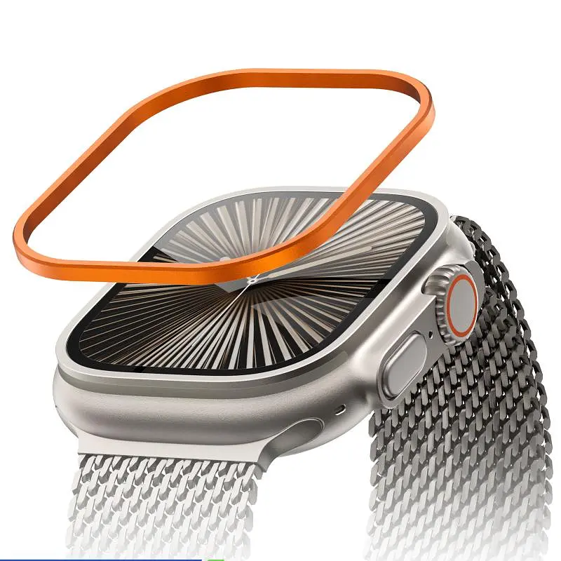 Захисна рамка Titanium Frame для Apple Watch Ultra 1/2/3 49 мм Orange Blueo teh0030670 - фото 2