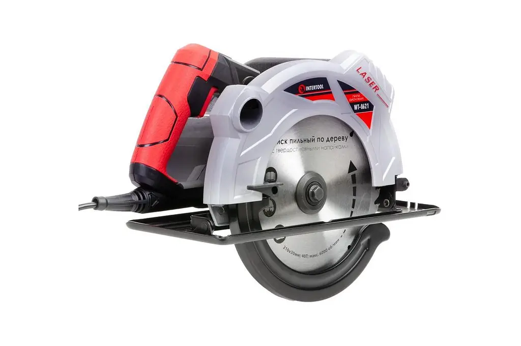 Пила дисковая ручная циркулярная электрическая Intertool WT-0621 1800 Вт x 210 мм SemiPROF - фото 2