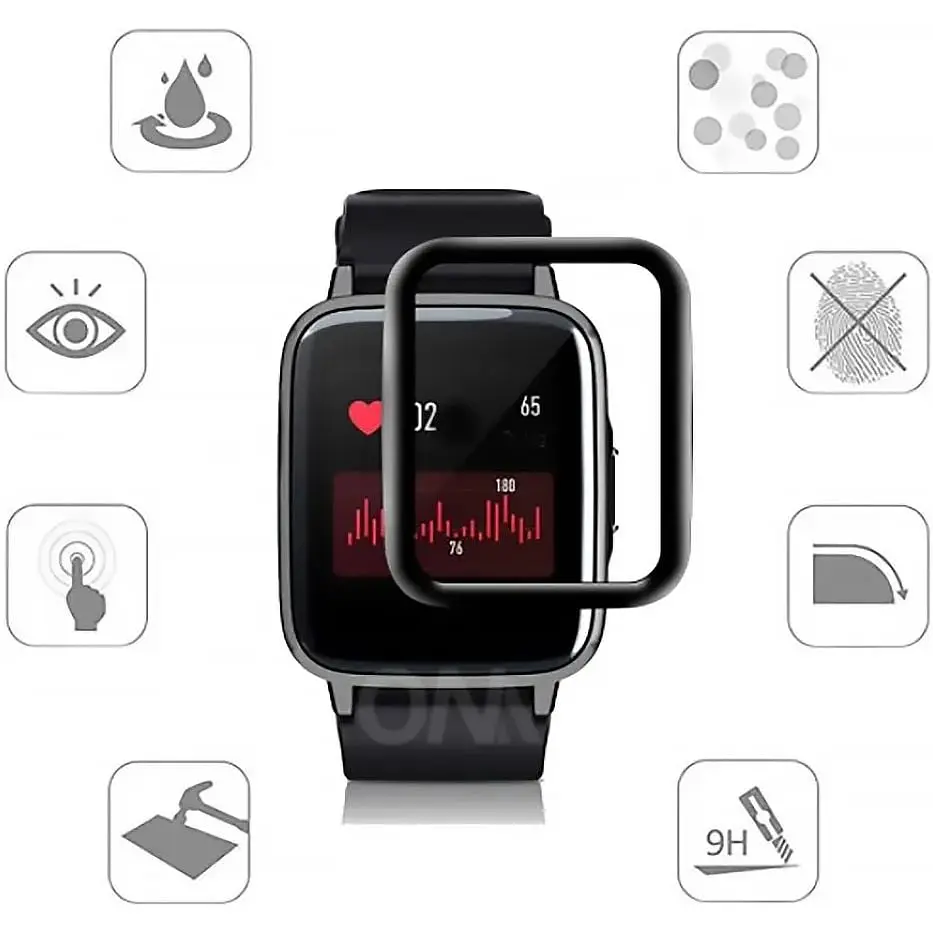 Защитная пленка BeCover для Xiaomi Haylou Smart Watch LS01 Black (706039) - фото 4