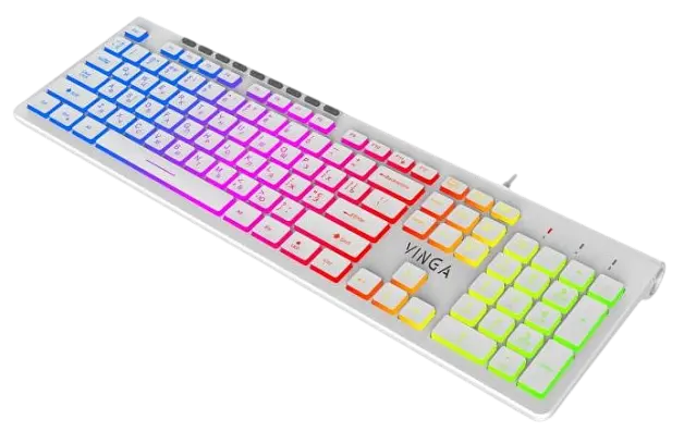 Клавиатура Vinga KB-460 RGB White - фото 2