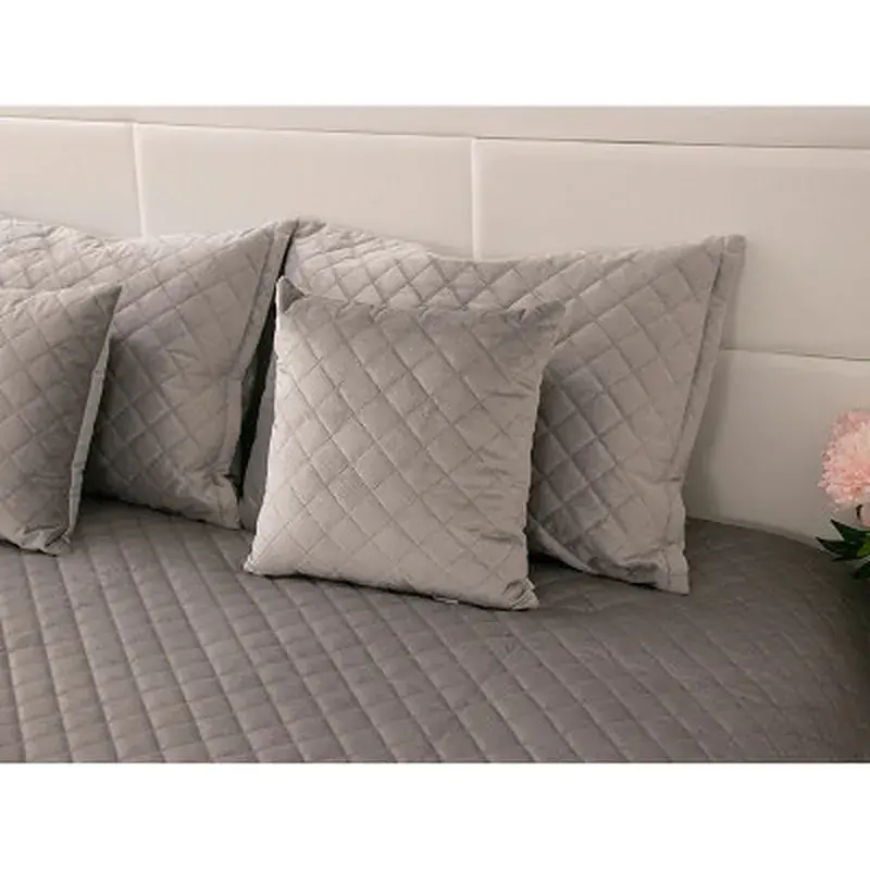Покривало Руно двостороннє декоративне Velour Grey ромб 220х240 см (330.55_Grey ромб) - фото 7