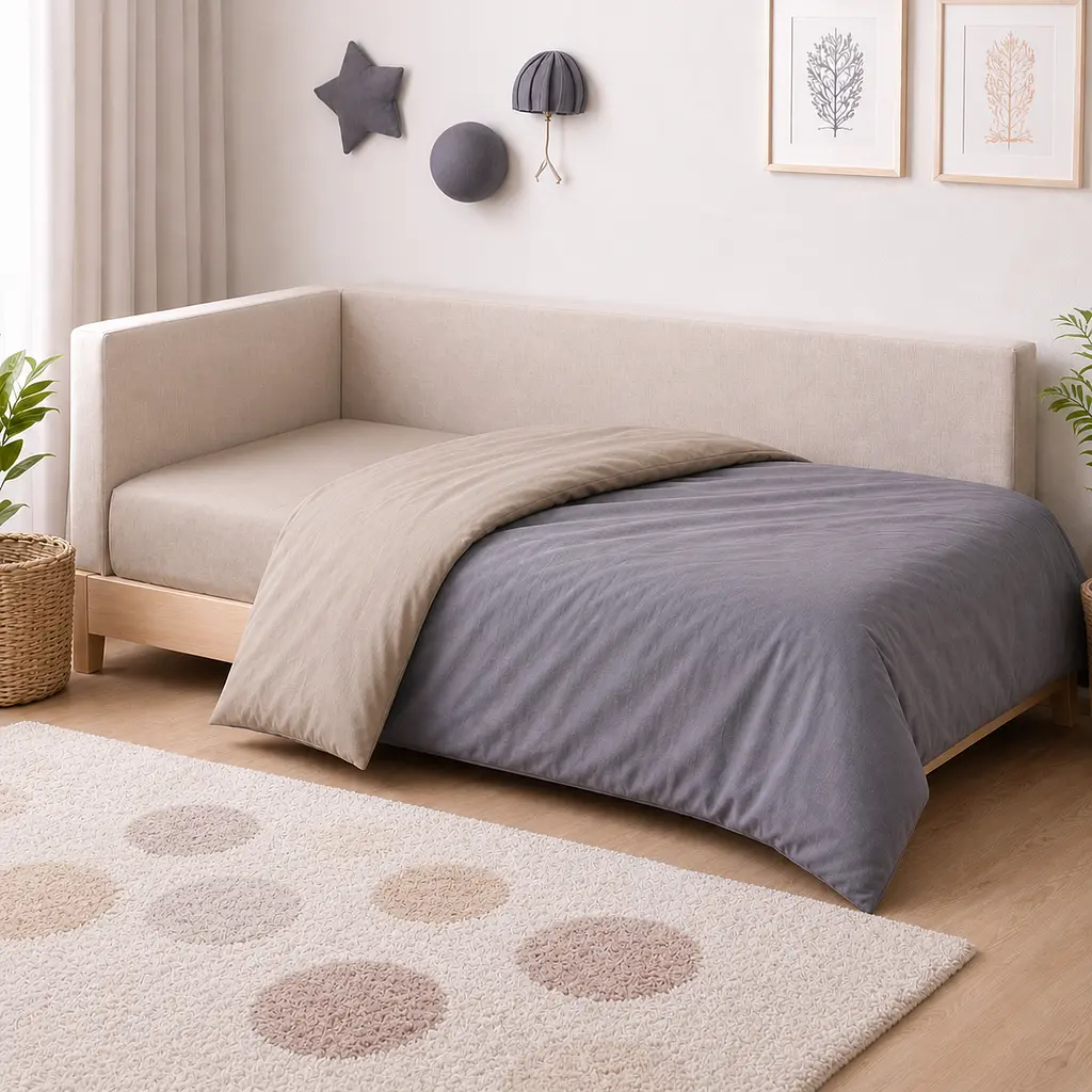 Дитяча постільна білизна MIRSON JUNIOR фланель Cappuchino/Ash grey 200х220см (2200012803608) - фото 9