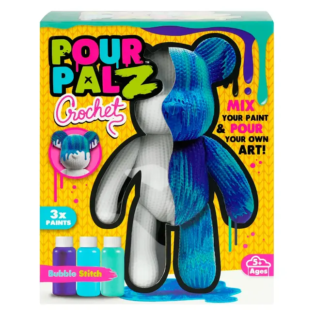 Набір для творчості ToyMonster Pour Palz Флюїд Арт Ведмедик Кольоровий вихор S4 В'язані дива (FC-G0004A) - фото 2
